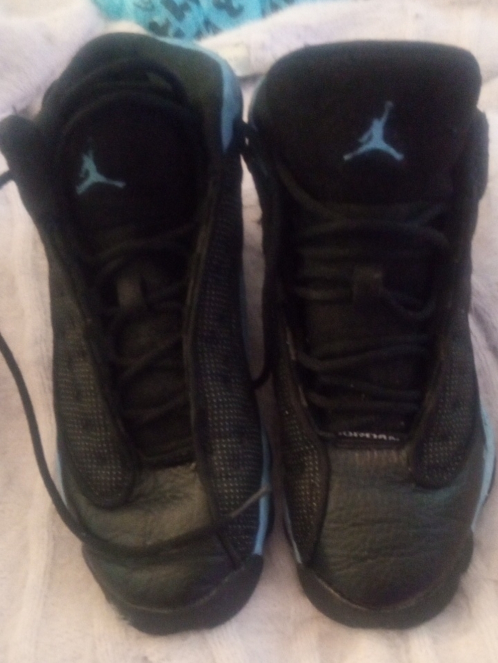 Jordan Black Sneakers with Light Blue Jumpman